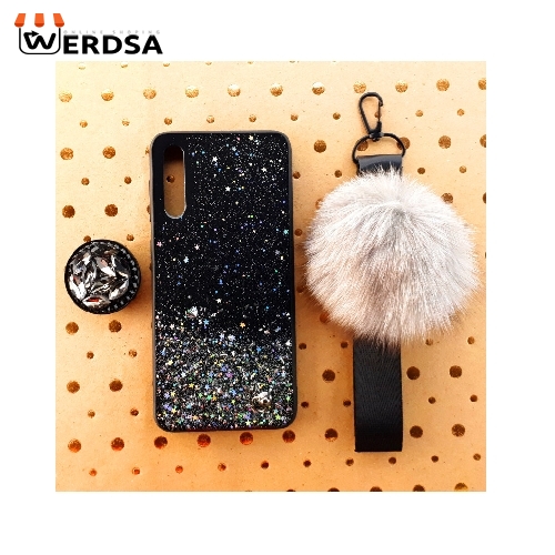 کاور طرح ستاره کد 01 مناسب برای تمامي گوشی موبایل سامسونگ Galaxy A30s / A50s / A50 به همراه بند و پایه نگهدارنده