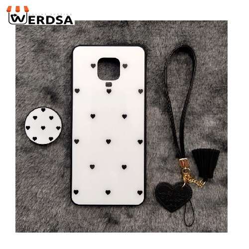 کاور مدل قلب کد 03 مناسب برای تمامی گوشی موبایل شیائومی Redmi Note 9S / Note 9 Pro / Note 9 Pro Max به همراه بند و پایه نگهدارنده