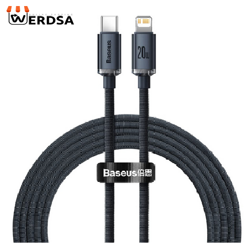 کابل تبدیل USB-C به لایتنینگ باسئوس مدل Crystal Shine Series طول 1.2 متر