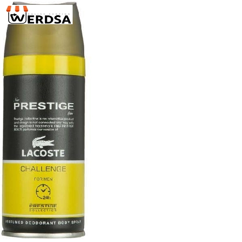 اسپری خوشبو کننده بدن مردانه پرستیژ مدل Lacoste Challenge حجم 150 میلی لیتر