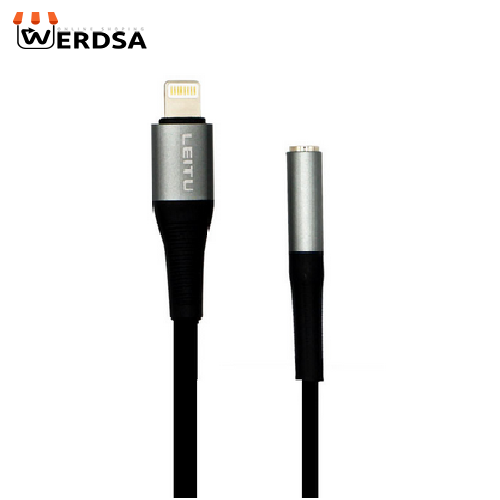 کابل تبدیل لایتنینگ به جک 3.5 میلی متری لیتو مدل LA - 2 طول 0.1 متر