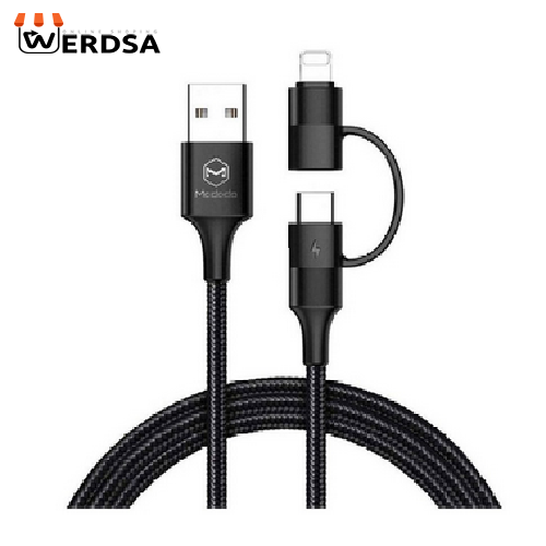 کابل تبدیل USB به لایتنینگ/USB-C مک دودو مدل CA-6800 طول 1.2 متر
