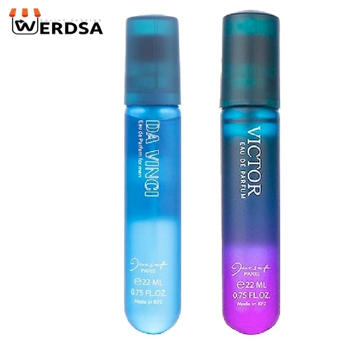 عطر جیبی مردانه ژک ساف مدل ویکتور حجم 22 میلی لیتر به همراه عطر جیبی مردانه ژک ساف مدل داوینچی