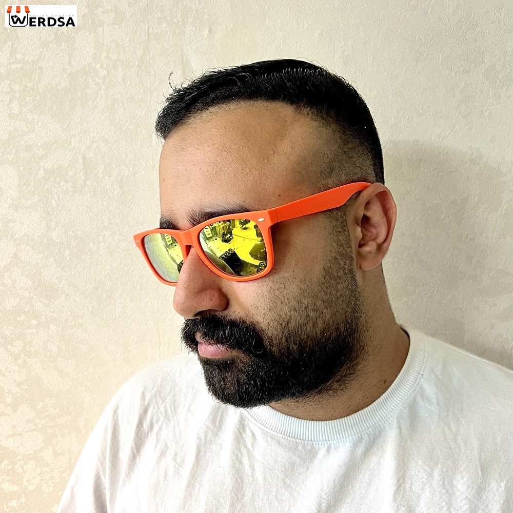 عینک آفتابی شیشه نارنجی براق کد 1402
