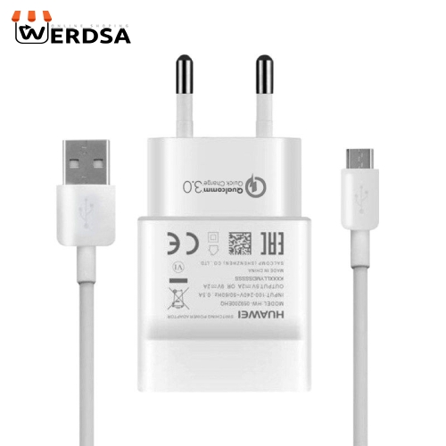 شارژر دیواری هوآوی مدل HW-65F483 به همراه کابل تبدیل MicroUSB