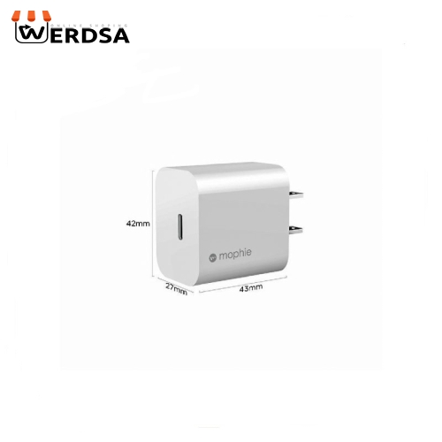 شارژر دیواری موفی مدل PD 20W به همراه کابل تبدیل لایتنینگ