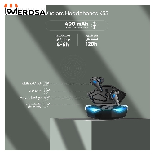 هدفون بی سیم مدل K55