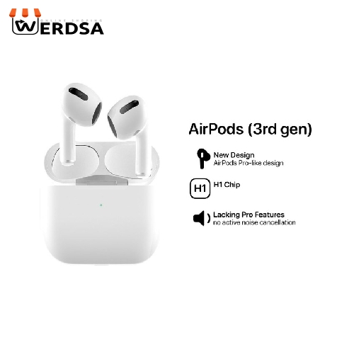 هدفون بی سیم اپل مدل AirPods 3 همراه با محفظه شارژ