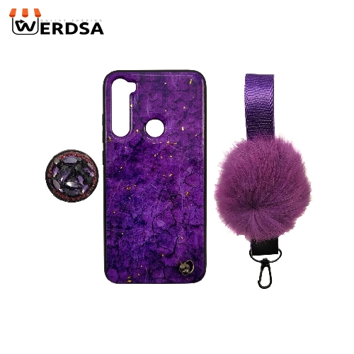 کاور مدل پام پام کد 01 مناسب برای تمامي گوشی موبایل شیائومی Redmi Note 8 به همراه بند و پایه نگهدارنده