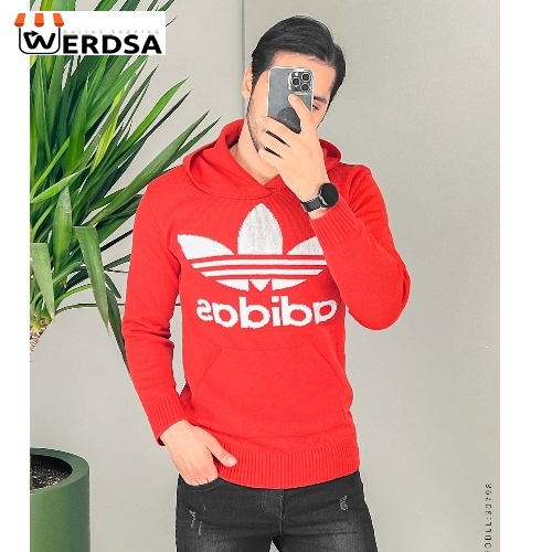 هودی بافت مردانه کلاه دار Adidas مدل 30798