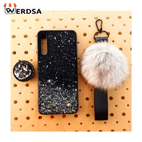 کاور طرح ستاره کد 01 مناسب برای تمامي گوشی موبایل سامسونگ Galaxy A30s / A50s / A50 به همراه بند و پایه نگهدارنده