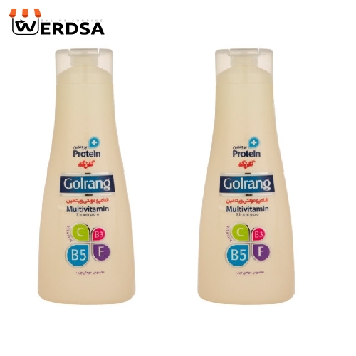 شامپو مو گلرنگ سری Plus Protein مدل مولتی ویتامین وزن 900 گرم بسته 2 عددی