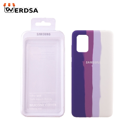 کاور طرح رنگین کمان مدل سیلیکون NO.1 مناسب  گوشی موبایل سامسونگ Galaxy A51