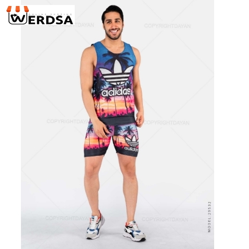 ست رکابی و شلوارک مردانه Adidas مدل 29532