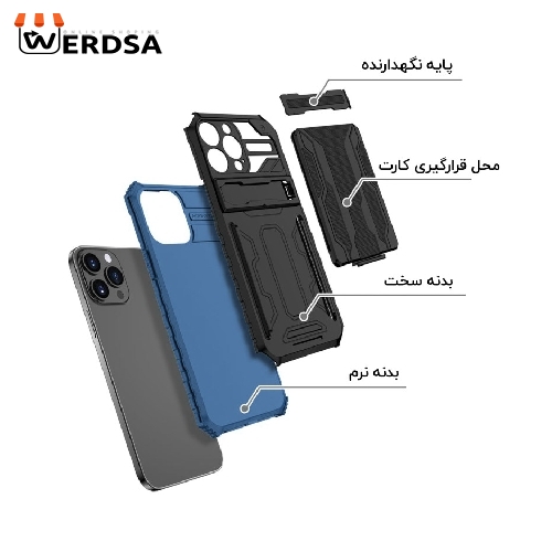 کاور ونزو مدل Hunter مناسب برای تمامی گوشی موبایل اپل iphone 13 pro