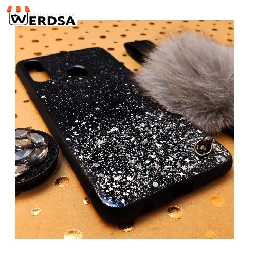 کاور طرح ستاره کد 01 مناسب برای گوشی موبایل سامسونگ Galaxy A20s به همراه بند و پایه نگهدارنده