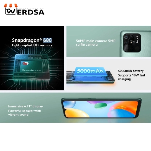 گوشی موبایل شیائومی مدل Redmi 10C 220333QAG دو سیم‌ کارت ظرفیت 64 گیگابایت و رم 4 گیگابایت