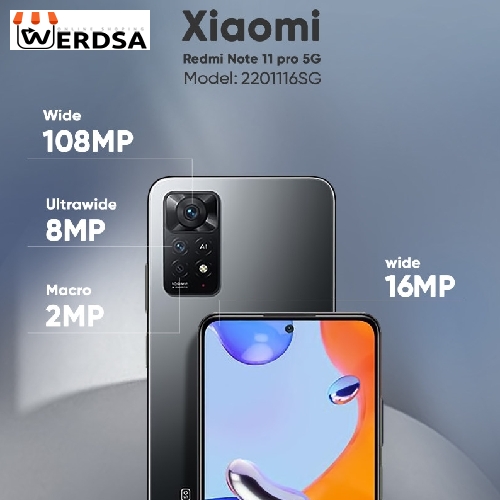 گوشی موبایل شیائومی مدل Redmi Note 11 pro 5G 2201116SG دو سیم‌ کارت ظرفیت 128 گیگابایت و رم 6 گیگابایت