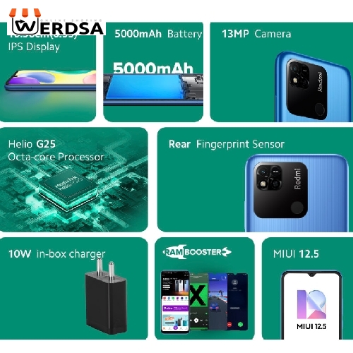 گوشی موبایل شیائومی مدل REDMI 10A 220233L2G دو سیم‌ کارت ظرفیت 64 گیگابایت و رم 3 گیگابایت