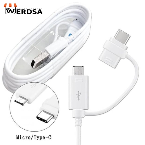 کابل تبدیل USB به MicroUSB/ USB-C سامسونگ مدل EP-DG930DWEGWW طول 1.5 متر