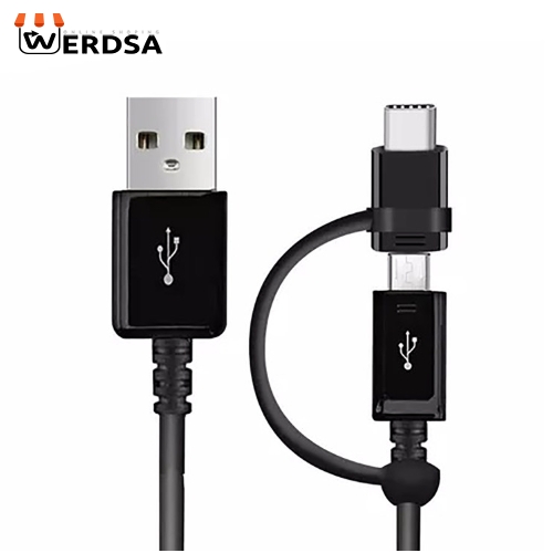 کابل تبدیل USB به MicroUSB/ USB-C سامسونگ مدل EP-DG930DWEGWW طول 1.5 متر