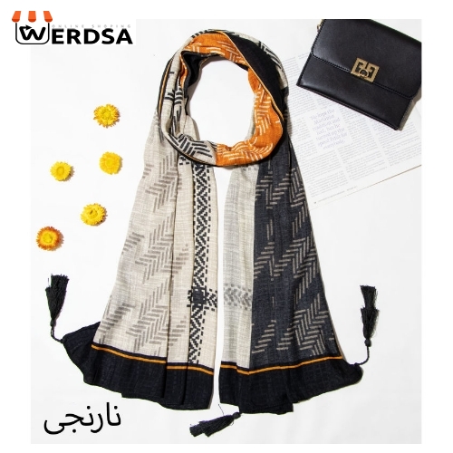 شال زنانه مدل نخ پاییزه منگوله دار پیچازی 1401 کد hp-1655