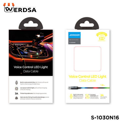 کابل تبدیل USB به لایتنینگ جوی روم مدل چراغ دار طول 1.2 متر