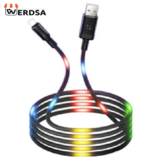 کابل تبدیل USB به لایتنینگ جوی روم مدل چراغ دار طول 1.2 متر