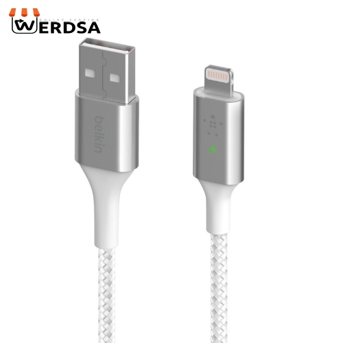 کابل تبدیل USB به لایتنینگ بلکین مدل CAA007bt04WH طول 1.2 متر