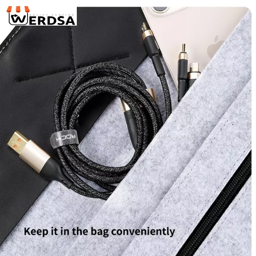 کابل تبدیل USB /USB-C به MicroUSB / USB-C / لایتنینگ راک مدل RCB0819 طول 1.2 متر