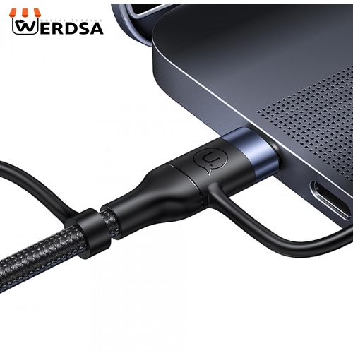کابل تبدیل USB-c/USB به microUSB/USB-C /لایتنینگ یوسمز مدل US-SJ547 طول 1.2 متر