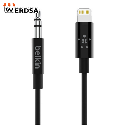 کابل تبدیل لایتنینگ به AUX بلکین مدل AV10172bt06-BLK طول 1.8 متر