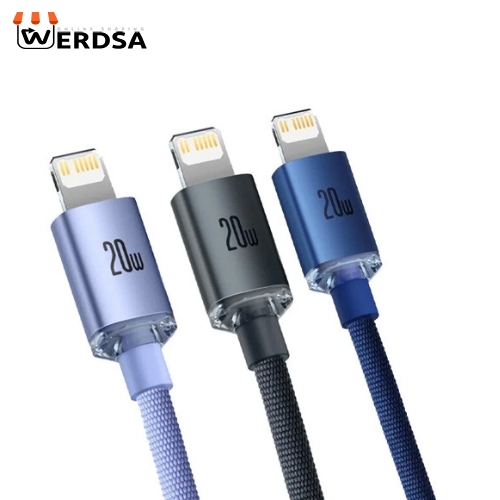 کابل تبدیل USB-C به لایتنینگ باسئوس مدل Crystal Shine Series طول 1.2 متر