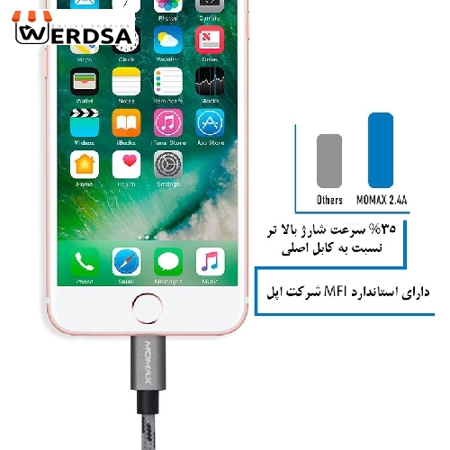 کابل تبدیل USB به لایتنینگ مدل DDM طول 1 متر