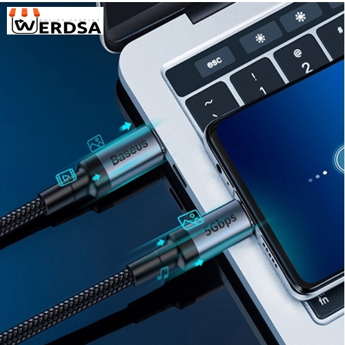 کابل تبدیل USB-C به USB-C باسئوس مدل CATKLF-WG1 طول 1 متر