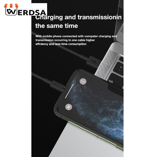 کابل تبدیل USB به USB-C موکسوم مدل MX-CB17 6A 50W طول 1.2 متر