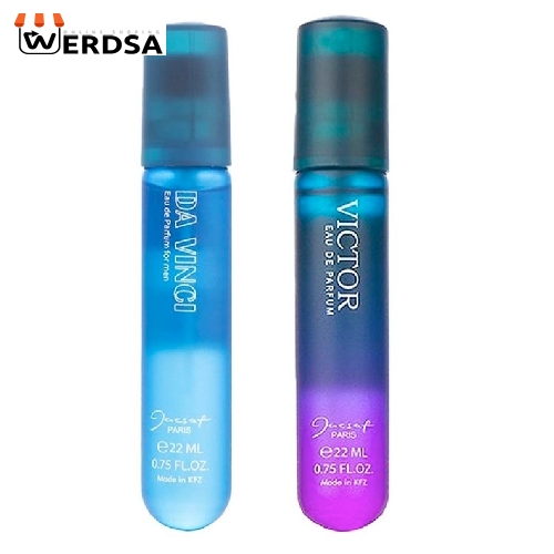 عطر جیبی مردانه ژک ساف مدل ویکتور حجم 22 میلی لیتر به همراه عطر جیبی مردانه ژک ساف مدل داوینچی