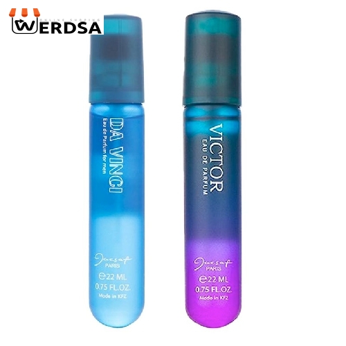 عطر جیبی مردانه ژک ساف مدل ویکتور حجم 22 میلی لیتر به همراه عطر جیبی مردانه ژک ساف مدل داوینچی