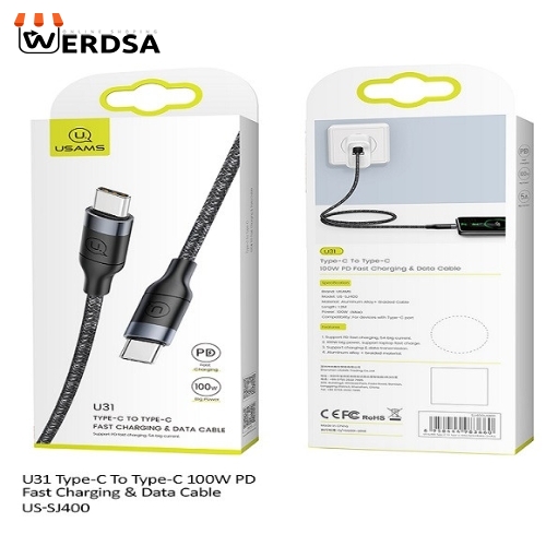 کابل تبدیل USB-C یوسمز مدل US-SJ400 U31 طول 1.2 متر