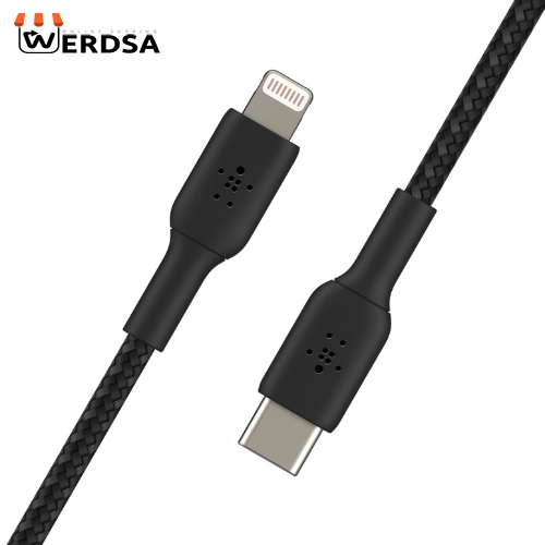 کابل تبدیل USB-C به لایتنینگ بلکین مدل CAA004bt1MBK Fast Charge طول 1 متر
v