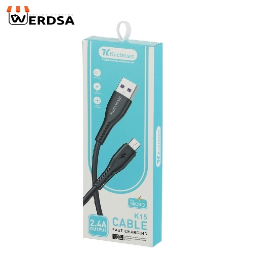 کابل تبدیل USB به microUSB مدل K15 طول 1 متر