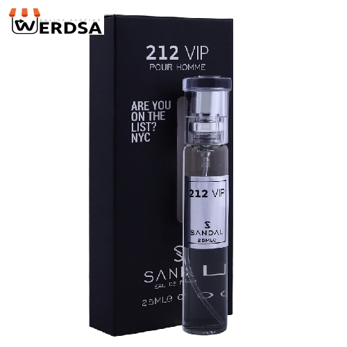 عطر جیبی مردانه صندل مدل 212 VIP حجم 25 میلی لیتر