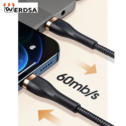 کابل تبدیل USB-C به لایتنینگ یوسمز مدل US-SJ489 20W طول 1.2 متر