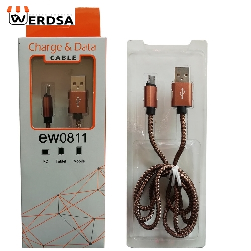 کابل تبدیل USB به microUSB مدل EW0811 طول 1 متر