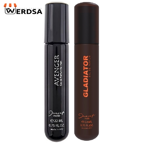 عطر جیبی مردانه ژک ساف مدل Avenger حجم 22 میلی لیتر به همراه عطر جیبی مردانه ژک ساف مدل Gladiator حجم 22 میلی لیتر