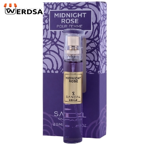 عطر جیبی زنانه سندل مدل میدنایت رز حجم 25 میلی لیتر