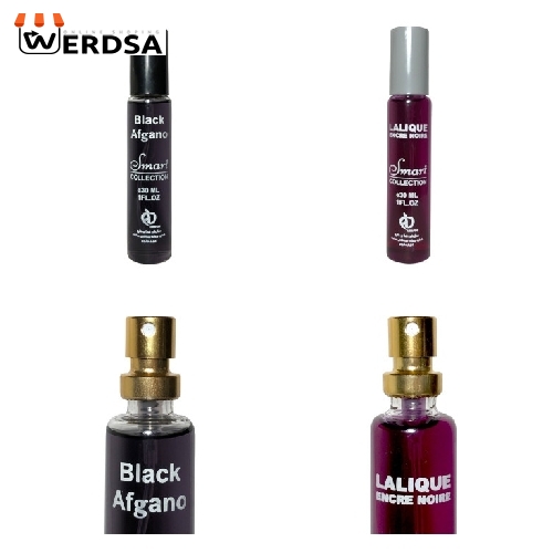عطر جیبی اسمارت کالکشن مدل Black Afgano Lalique حجم 30 میلی لیتر بسته 2 عددی