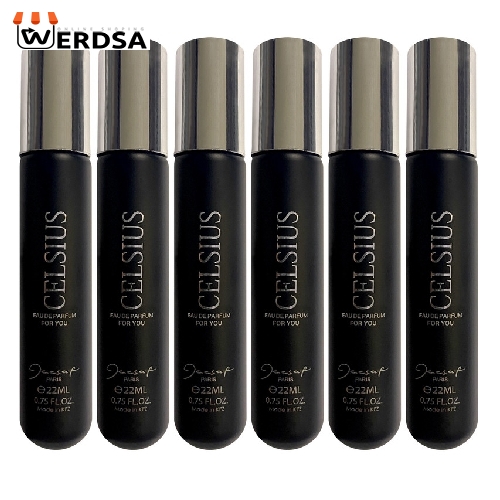 عطر جیبی مردانه ژک ساف مدل Celsius حجم 22 میلی لیتر مجموعه 6 عددی