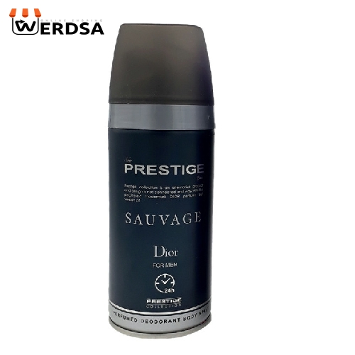 اسپری خوشبو کننده بدن مردانه پرستیژ مدل SAUVAGE کد MM10 حجم 150 میلی لیتر