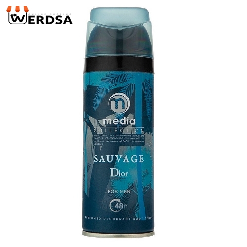 اسپری خوشبو کننده بدن مردانه مدیا مدل Sauvage Dior حجم 200 میلی لیتر به همراه اسپری خوشبو کننده بدن مردانه مدل Lacoste Challenge